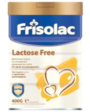 Диетично мляко за кърмачета Frisolac - Lactose Free, 400 g