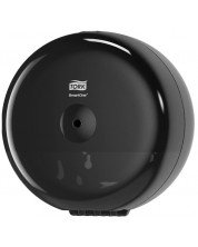 Диспенсър за тоалетна хартия Tork - Smart One Mini, T9, 21.9 х 15.6 х 21.9 cm, черен