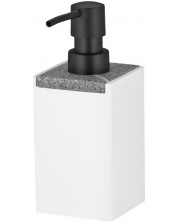 Диспенсър за течен сапун Kela - Cube, 7 x 7 x 17.5 cm, бял -1
