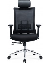 Ергономичен стол RFG - Luxe Chrome HB, черен -1