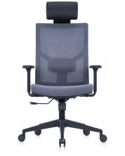 Ергономичен стол RFG - Snow Black HB, сив/черен -1