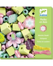 Творчески комплект Djeco - Създай бижута с цветя, 450 мъниста -1