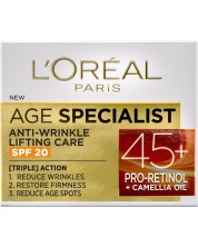 L'Oréal Age Specialist Дневен крем за лице, SPF 20, 45 +, 50 ml