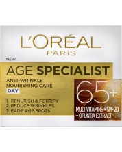 L'Oréal Age Specialist Дневен крем за лице, 65 +, 50 ml -1
