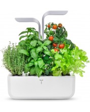 Домашна градина Veritable - Smart, 9.5 W, 4 броя пълнители, бяла-инокс