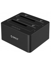 Докинг станция Orico - 6629US3-C, USB 3.0, 2 порта, черен
