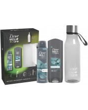 Dove Men+Care Комплект Eucalyptus+Mint, с бутилка за вода, 2 части -1