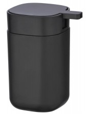 Дозатор за течен сапун Wenko - Davos, 9.8 х 13 х 7.8 cm, без BPA, черен мат -1