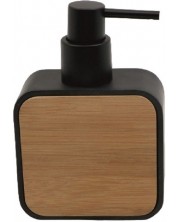 Дозатор за течен сапун Inter Ceramic - Нинел, черен/бамбук