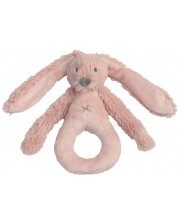Дрънкалка Happy Horse - Зайчето Richie, Old pink, 19 cm