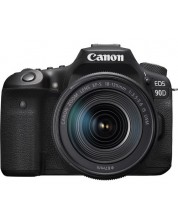 DSLR фотоапарат Canon - EOS 90D, EF-S 18-135mm IS Nano, черен -1