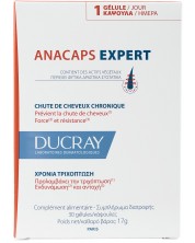 Ducray Anacaps Хранителна добавка против косопад Expert, 30 капсули -1