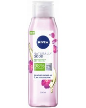 Nivea Naturally Good Душ гел Wild Rose & Bio Essential Oil, 300 ml -1