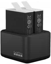 Двойно зарядно GoPro + 2 батерии, 1720mAh, за HERO 9/10/11, черно