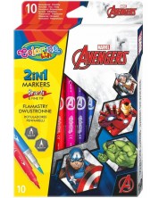 Двувърхи маркери Colorino - Marvel Avengers, 10 цвята