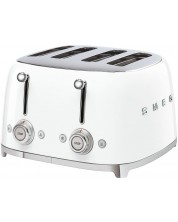 Двоен тостер Smeg - TSF03WHEU, 2000W, 6 степени, бял