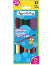 Двувърхи цветни моливи Paper Mate Kids Coloring - 12 броя -1