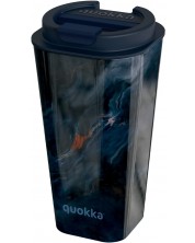 Двустенна чаша с капаче Quokka Flux - Dark Stone, 450 ml -1