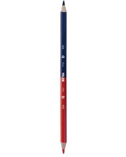 Двуцветен молив Milan - Bocolour Maxi, червен и син -1