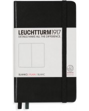 Джобен тефтер Leuchtturm1917 - A6, бели страници, Black