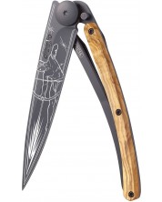 Джобен нож Deejo Olive Wood - Sagittarius, 37 g -1