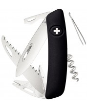 Джобно ножче Swiza - TT05, черно, с инструмент за кърлежи