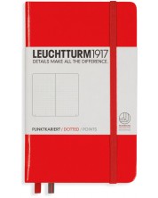 Джобен тефтер Leuchtturm1917 - A6, страници на точки, Red -1