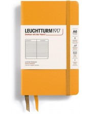 Джобен тефтер Leuchtturm1917 Rising Colors - A6, оранжев, линиран, твърди корици