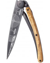 Джобен нож Deejo Olive Wood - Libra, 37 g -1
