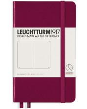 Джобен тефтер Leuchtturm1917 - A6, бели страници, Port Red -1