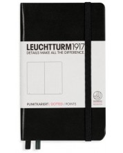 Джобен тефтер Leuchtturm1917 - A6, страници на точки, Black