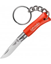 Джобен нож с ключодържател Opinel - №2, червен