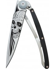 Джобен нож Deejo Ebony - Latino Skull, 37 g -1