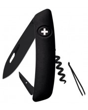 Джобно ножче Swiza - D03, черно, PVD покритие