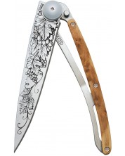 Джобен нож Deejo Juniper Wood - Grand Cru, 37 g -1