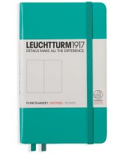 Джобен тефтер Leuchtturm1917 - A6, страници на точки, Emerald