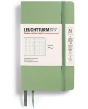 Джобен тефтер Leuchtturm1917 Muted Colors - A6, светлозелен, страници на точки, меки корици -1