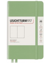 Джобен тефтер Leuchtturm1917 - A6, бели страници, Sagе