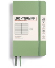 Джобен тефтер Leuchtturm1917 Muted Colors - A6, светлозелен, линиран, меки корици -1