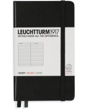 Джобен тефтер Leuchtturm1917 - A6, линиран, Black -1