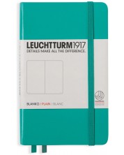 Джобен тефтер Leuchtturm1917 - A6, бели страници, Emerald