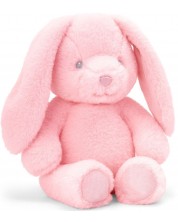 Eкологична плюшена играчка Keel Toys Keeleco - Бебе зайче, розово, 20 cm -1