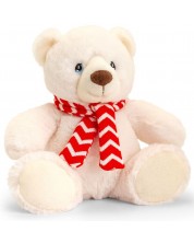 Eкологична плюшена играчка Keel Toys Keeleco - Полярна мечка с шалче, 20 cm -1