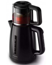 Електрическа кана чайник Philips - HD7301/00, 1700W, 1.9 l, черна -1
