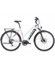 Дамски електрически велосипед SPRINT - Faster Lady, 28", 530 mm, бял/червен