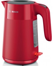 Електрическа кана за вода Bosch - MyMoment, TWK2M164, 2400W, 1.7 l, червен -1
