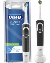 Електрическа четка за зъби Oral-B - Vitality 100 Cross Action, 1 глава, черна
