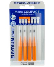 Elgydium Clinic Интердентални четки Mono Compact, ISO 3, 4 броя, оранжеви