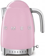 Електрическа кана Smeg - KLF04PKEU, 2400W, 1.7l, розова