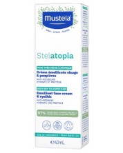 Емолиентен крем за лице и клепачи Mustela - Stelatopia, 40 ml -1